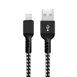 Kabel Lightning Maclean MCE481 USB A - Lightning do iPhone Fast Charge 5V/2,4A czarno-biały 2m