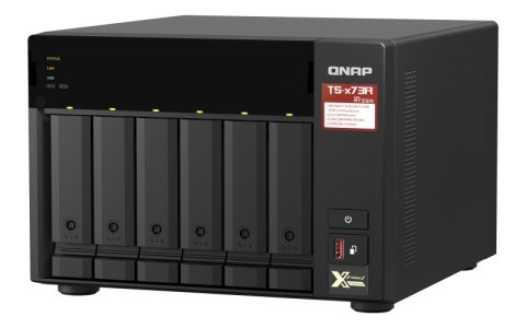 QNAP TS-673A-8G | 6-zatokowy serwer NAS, AMD Ryzen, 8GB RAM, 2x 2,5GbE RJ-45, Tower