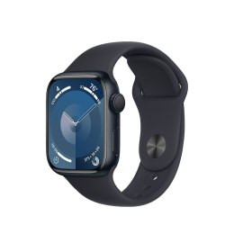 Apple Watch Series 9 GPS, 41mm Koperta z aluminium w kolorze północy z paskiem sportowym w kolorze północy - M/L