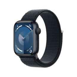 Apple Watch Series 9 GPS, 45mm Koperta z aluminium w kolorze północy z opaską sportową w kolorze północy