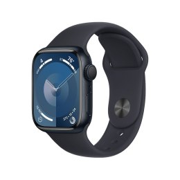 Apple Watch Series 9 GPS, 45mm Koperta z aluminium w kolorze północy z paskiem sportowym w kolorze północy - M/L