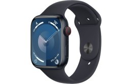 Apple Watch Series 9 GPS + Cellular, 45mm Koperta z aluminium w kolorze północy z paskiem sportowym w kolorze północy - S/M