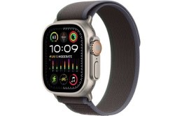 Apple Watch Ultra 2 GPS + Cellular, 49mm Koperta z tytanu z opaską Trail w kolorze niebieskim/czarnym - S/M