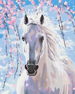 Symag Obraz Paint it! Malowanie po numerach. Koń w kwiatach wiśni