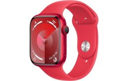 Apple Watch Series 9 GPS + Cellular, 45mm Koperta z aluminium z edycji (PRODUCT)RED z paskiem sportowym z edycji (PRODUCT)RED - S/M