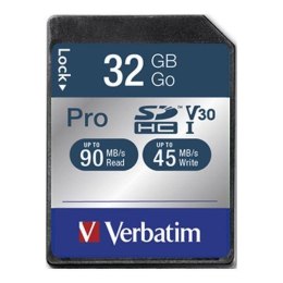 Karta pamięci SDHC Verbatim Pro U3 32GB (90/45 MB/s) Class 10 UHS-1 V30