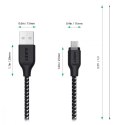 AUKEY CB-AM1 nylonowy kabel Quick Charge micro USB-USB | 1.2m | 480 Mbps