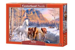 Castor Puzzle 500 elementów Konie zimowy krajobraz
