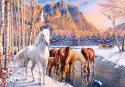 Castor Puzzle 500 elementów Konie zimowy krajobraz