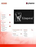 Kingston Dysk SSD KC600 SERIES 256GB SATA3 2.5' 550/500 MB/s