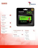 Adata Dysk SSD Ultimate SU650 240GB 2.5 S3 3D TLC Retail