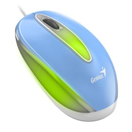Mysz przewodowa, Genius DX-Mini, niebieska, optyczna, 1000DPI