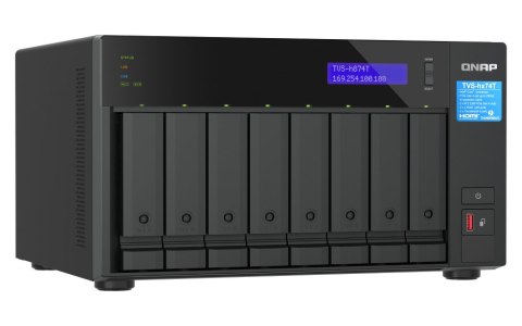 QNAP TVS-h874T-i7-32G | 8-zatokowy serwer NAS, Intel Core 32GB RAM, 2x 2,5GbE, 2x Thunderbolt, Tower