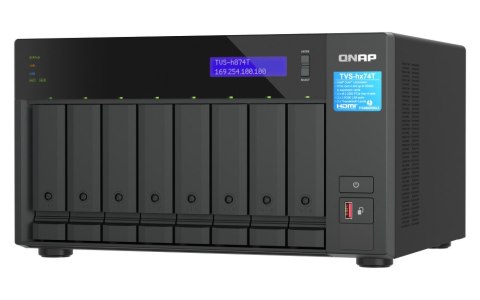 QNAP TVS-h874T-i7-32G | 8-zatokowy serwer NAS, Intel Core 32GB RAM, 2x 2,5GbE, 2x Thunderbolt, Tower