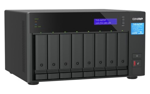 QNAP TVS-h874T-i7-32G | 8-zatokowy serwer NAS, Intel Core 32GB RAM, 2x 2,5GbE, 2x Thunderbolt, Tower