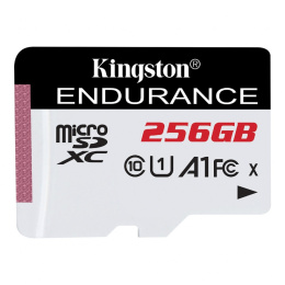 Kingston Karta microSD 256GB Endurance 95/45MB/s C10 A1 UHS-I SDCE/256GB do rejestratorów i kamer +wysyłka do godziny 18