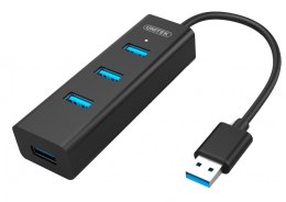 Unitek Hub 4x USB 3.0; BC1,2; CZARNY