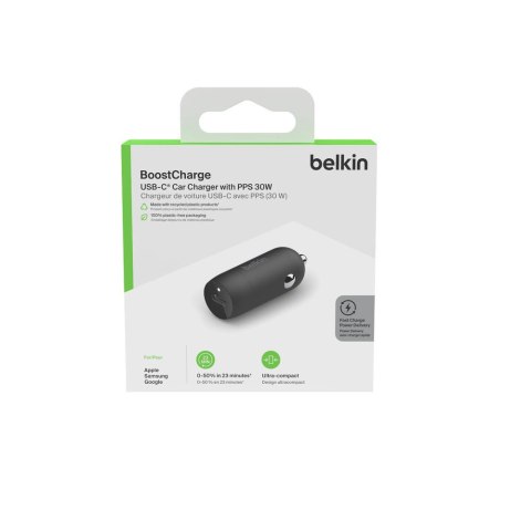 Belkin Ładowarka samochodowa 30W USB-C, PD, PPS, czarna