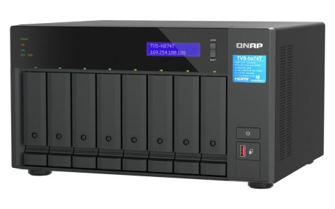 QNAP TVS-h874T-i9-64G | 8-zatokowy serwer NAS, Intel Core 64GB RAM, 2x 2,5GbE, 2x Thunderbolt, Tower
