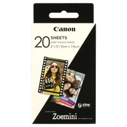 Canon ZINK Photo Paper, ZINK, foto papier, bez marginesu typ połysk, Zero Ink typ 3214C002, biały, 5x7,6cm, 2x3