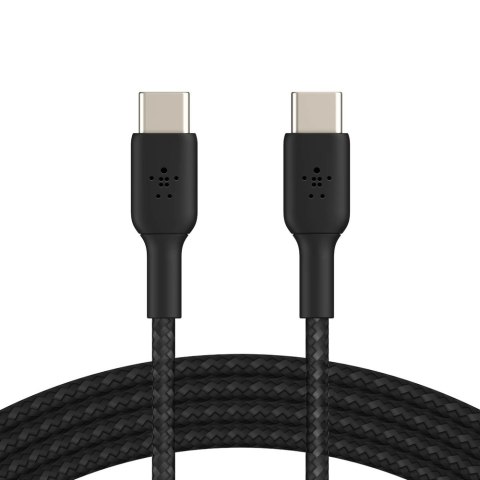 Belkin Kabel w oplocie USB-C na USB-C 60W, 1 m, czarny