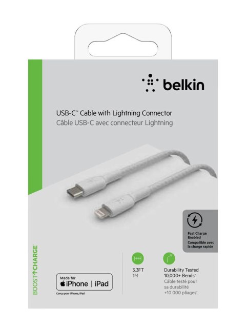 Belkin Braided C-LTG 1M, WHT