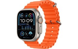 Apple Watch Ultra 2 GPS + Cellular, 49mm Koperta z tytanu z paskiem Ocean w kolorze pomarańczowym