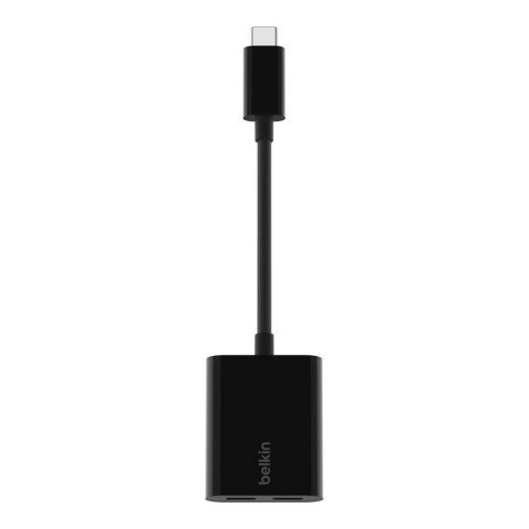 Belkin Adapter 2/USB-C do audio i ładowania PD 60W, czarny