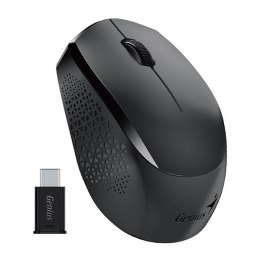 Mysz bezprzewodowa, Genius NX-8000S Type-C, czarna, optyczna, 1200DPI