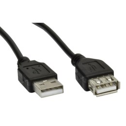 Przedłużacz USB 2.0 Akyga AK-USB-07 USB A(M) - A(F) 1,8m czarny