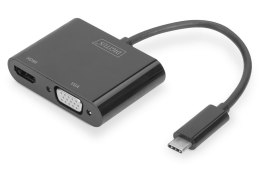 Adapter graficzny DIGITUS HDMI/ VGA 4K 30Hz UHD na USB 3.1 Typ C, z audio