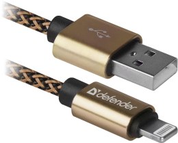 Kabel USB Defender USB-LIGHTNING 1m 2,1A złoty