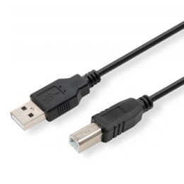 Logo USB kabel (2.0), USB A M - USB B (M), 5m, czarny