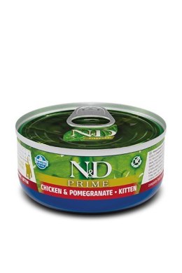 FARMINA N&D Prime Chicken & Pomegranate Kitten - mokra karma dla kociąt - 70 g