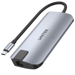 Unitek Hub USB-C 2x USB-A HDMI 4K RJ-45 PD 100W