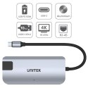 Unitek Hub USB-C 2x USB-A HDMI 4K RJ-45 PD 100W