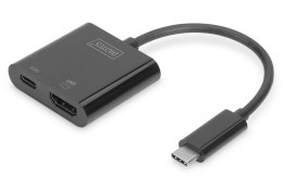 Adapter graficzny DIGITUS HDMI 4K 60Hz UHD na USB 3.1 Typ C, PD z audio, aluminiowy