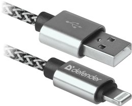 Kabel USB Defender USB-LIGHTNING 1m 2,1A biało-czarny