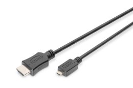 Kabel micro HDMI DIGITUS Highspeed Eth. 1.4 Full HD Typ D/A, M/M 1m