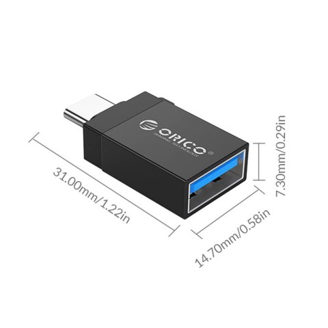 Orico Adapter USB-C na USB-A 3.1 alu zawieszka