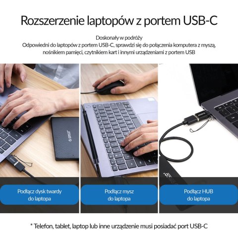 Orico Adapter USB-C na USB-A 3.1 alu zawieszka