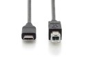 Digitus Kabel polaczeniowy USB 2.0 HighSpeed Typ USB C/B M/M, Power Delivery, czarny 1,8m