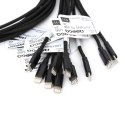 OMEGA LIGHTNING TO USB FABRIC BRAIDED CABLE KABEL 2A 1M POLYBAG BLACK [44819]