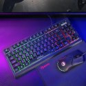 Marvo CM310 EN, RGB zestaw klawiatura + mysz i podkładka dla graczy, US, do gry, membranowa rodzaj przewodowa (USB), czarna, pod
