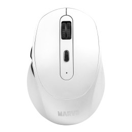 Mysz bezprzewodowa, Marvo WM106W WH, biała, optyczna, 1600DPI