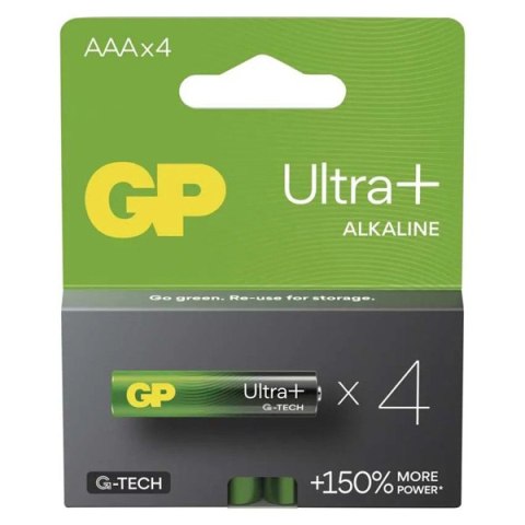 Bateria alkaliczna, AAA (LR03), AAA, 1.5V, GP, blistr, 4-pack, ultra plus