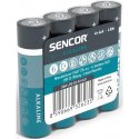 Bateria alkaliczna, AA (LR6), AA, 1.5V, Sencor, Folia, 4-pack
