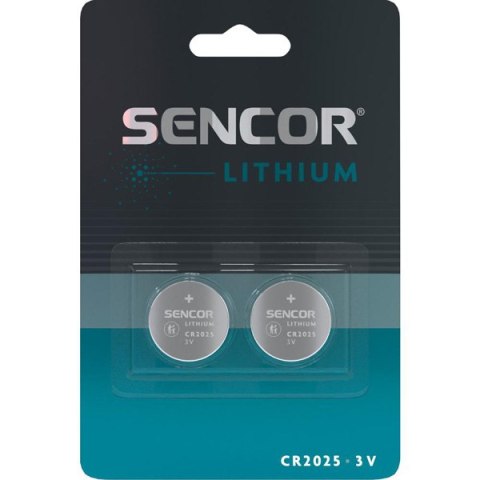 Bateria litowe, CR2025, CR2025, 3V, Sencor, blistr, 2-pack