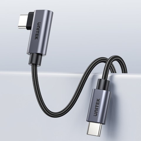 Unitek Kabel USB-C kątowy 90° PD100W 3m