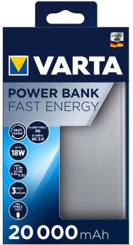 POWER BANK FAST ENERGY 20000mAh VARTA